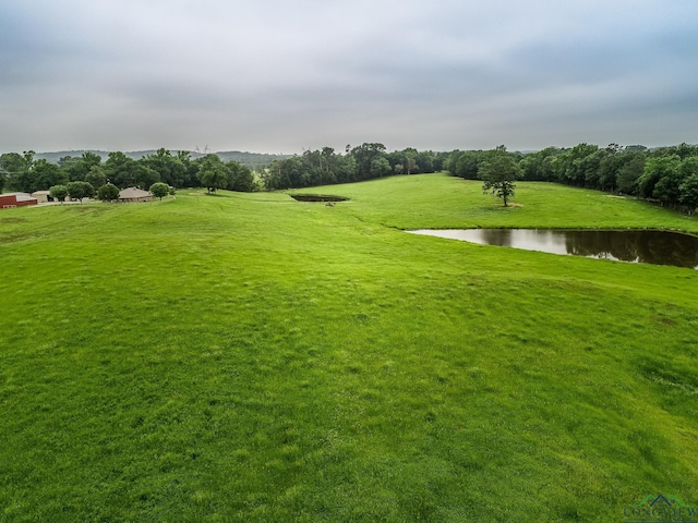 surrounding community featuring a water view