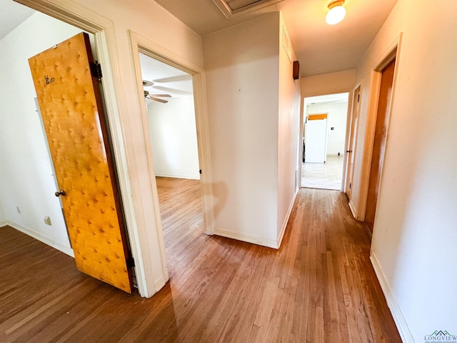 hall featuring hardwood / wood-style flooring