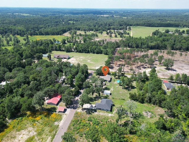 bird's eye view with a view of trees