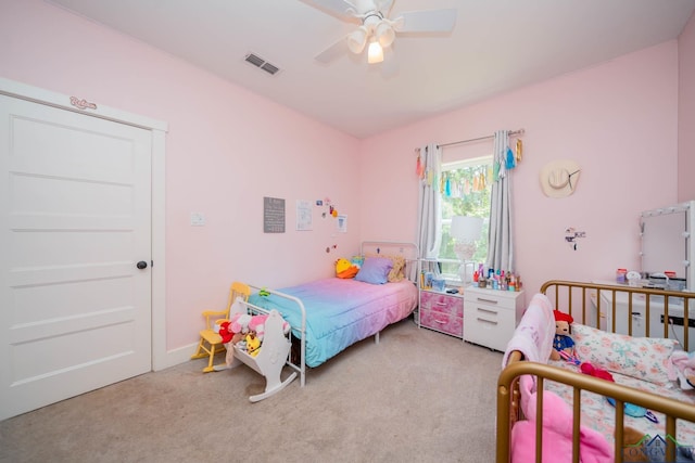 10740 Fm 2685, Gladewater, TX 75647 - carpeted bedroom featuring a ceiling fan