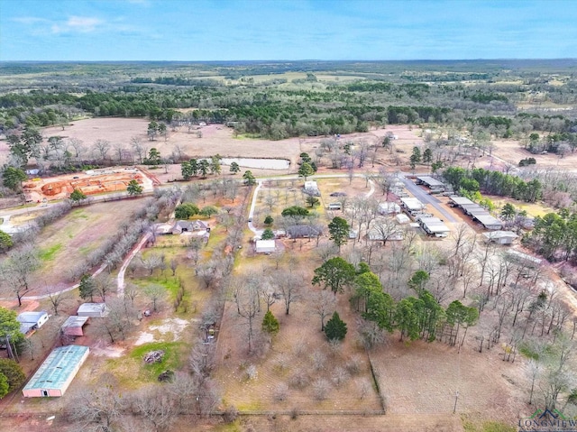 drone / aerial view featuring a rural view