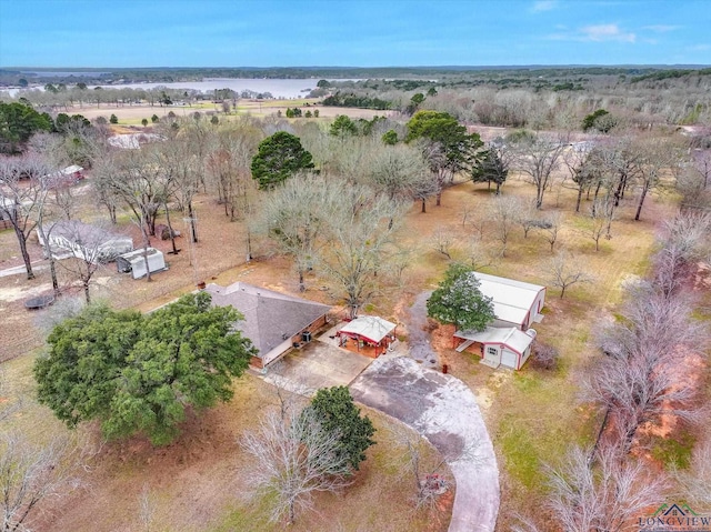 aerial view featuring a rural view