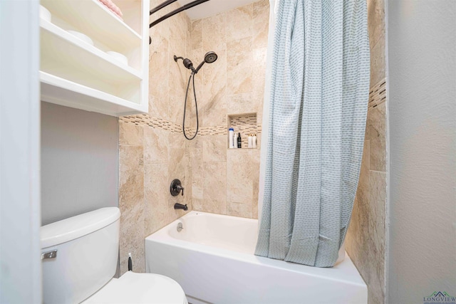 20064 Fm 1716 E, Tatum, TX 75691 - full bathroom featuring toilet and shower / bath combination with curtain