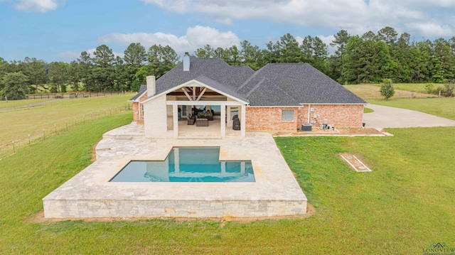 20064 Fm 1716 E, Tatum, TX 75691 - pool featuring a yard, a patio, and a fenced backyard
