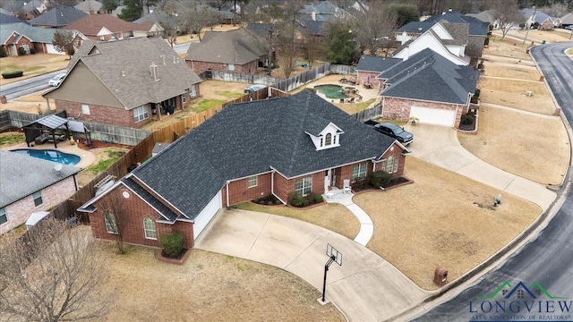1900 Frostwood Dr, Tyler, TX 75703 - aerial view featuring a residential view