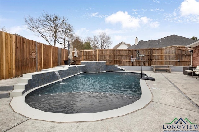 1900 Frostwood Dr, Tyler, TX 75703 - view of swimming pool featuring a patio, a fenced in pool, and a fenced backyard