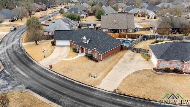 1900 Frostwood Dr, Tyler, TX 75703 - drone / aerial view with a residential view