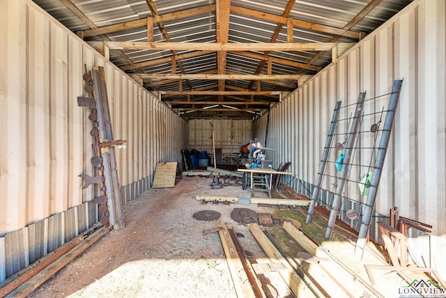 storage area featuring an exterior structure