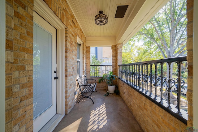 view of balcony