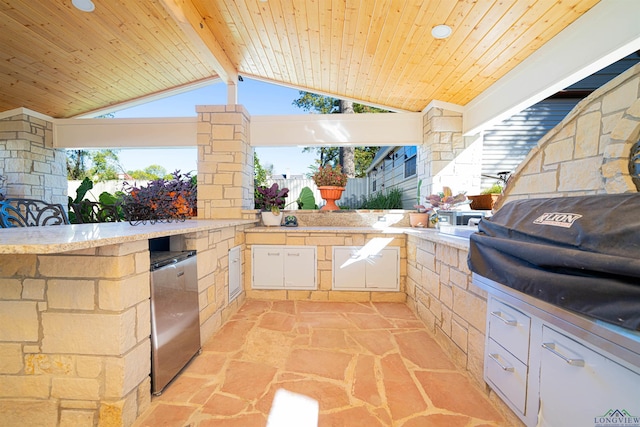 view of patio with area for grilling