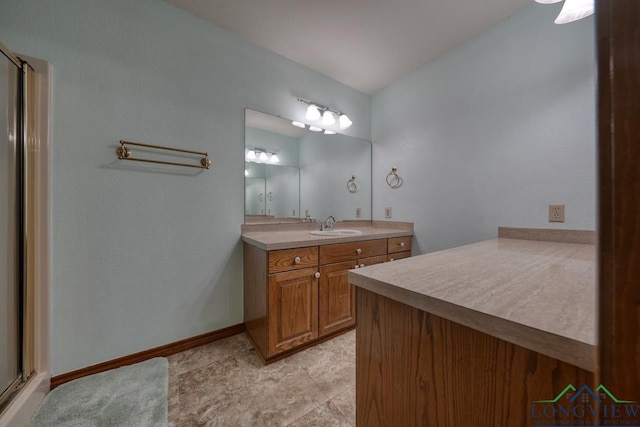 bathroom with vanity