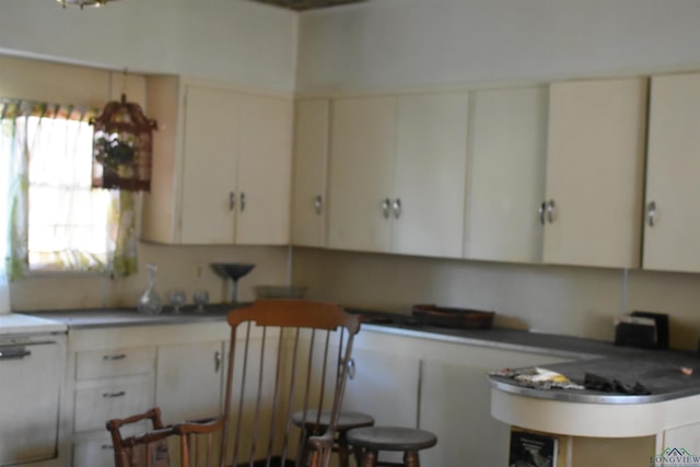 kitchen featuring white cabinetry