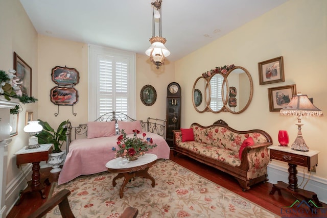 living room featuring hardwood / wood-style floors