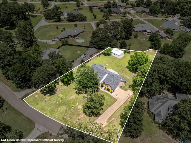 215 Sugar Creek Ln, Longview, TX 75605 - aerial overview of property's location featuring property boundaries highlighted