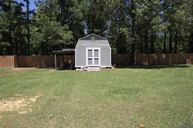 view of shed