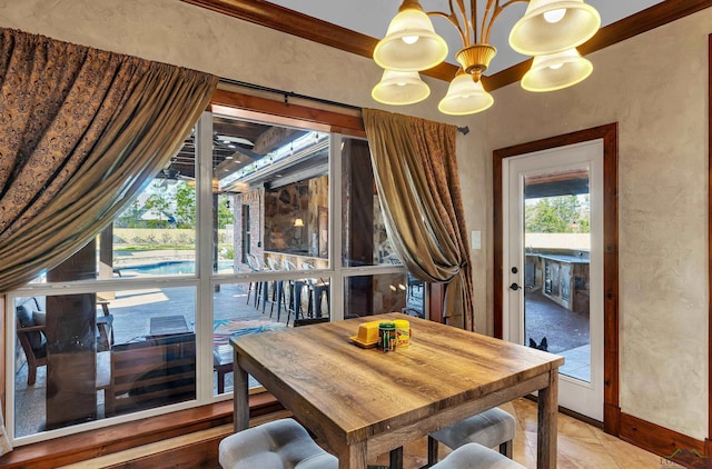 view of dining area