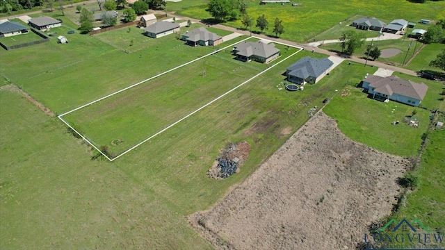 aerial view with a residential view