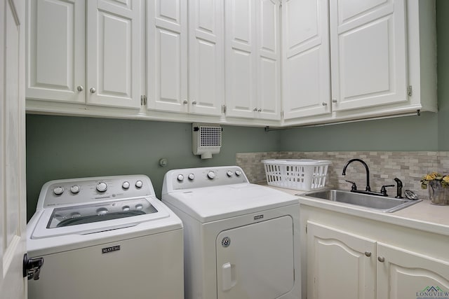 36 Briarwood Cir, Texarkana, TX 75503 - laundry area with separate washer and dryer and cabinet space