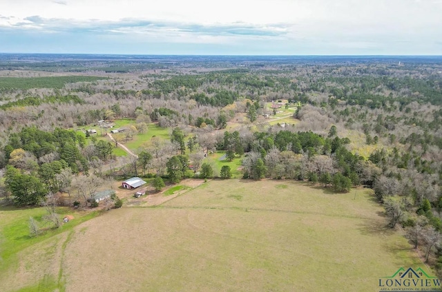 aerial view with a rural view