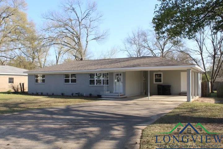 single story home with a carport