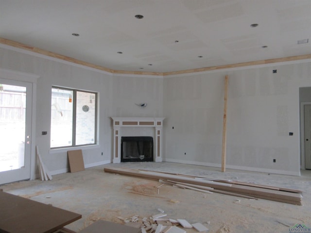 view of unfurnished living room