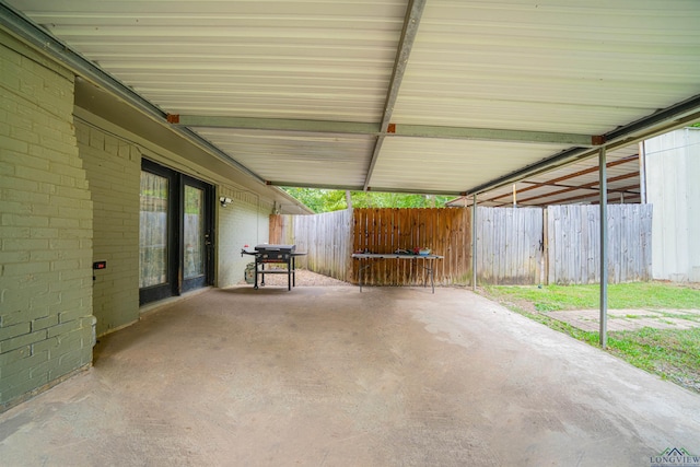 view of patio featuring area for grilling