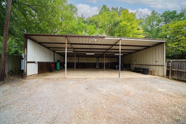 view of parking / parking lot