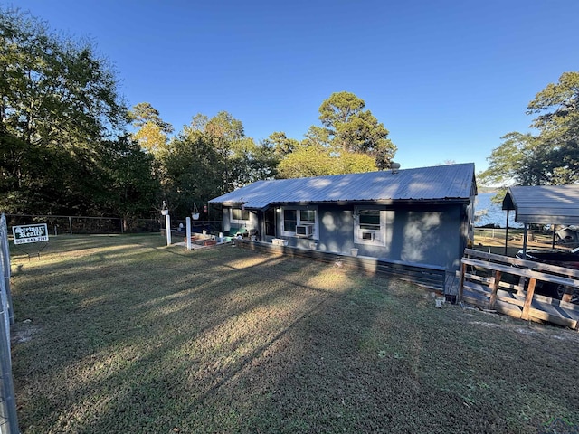 view of front of house with a front yard