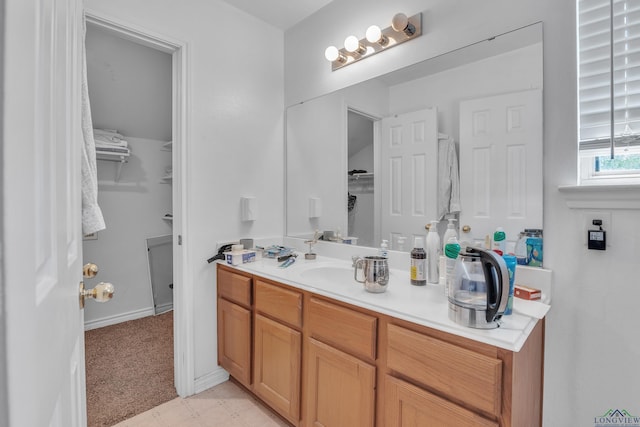 bathroom with vanity