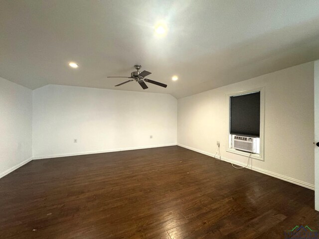 308 E 14th St, Mount Pleasant, TX 75455 - unfurnished room featuring cooling unit, a ceiling fan, dark wood-style flooring, and baseboards