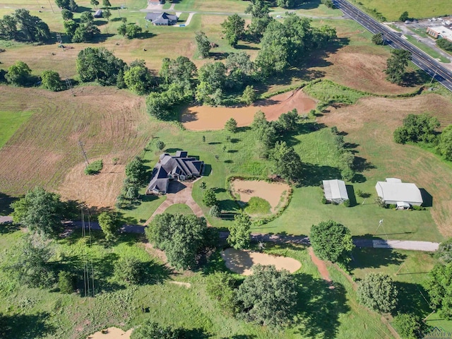 aerial view featuring a rural view