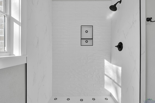 room details with tiled shower