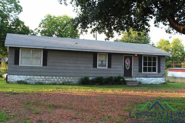 view of single story home