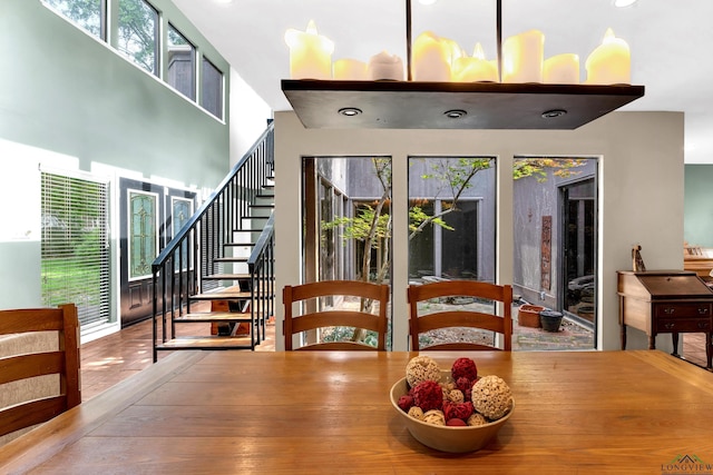 414 Harper Dr, Marshall, TX 75672 - dining area with stairway and a wealth of natural light