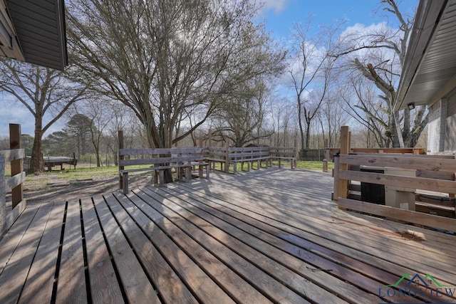 view of wooden terrace