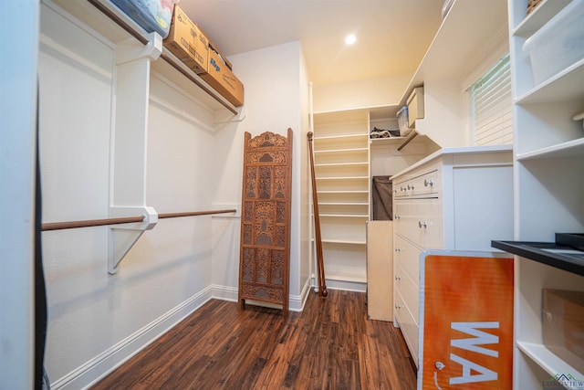 728 Sunnybrook Dr, Longview, TX 75605 - spacious closet featuring dark wood-type flooring