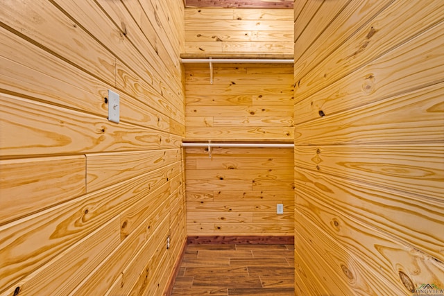 interior space with hardwood / wood-style flooring