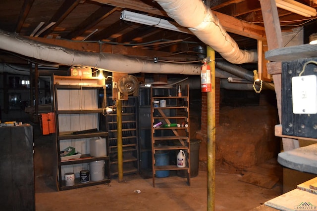 view of basement