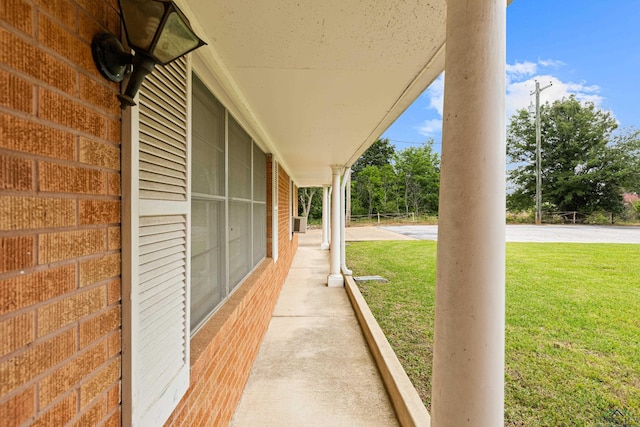view of patio with covered porch