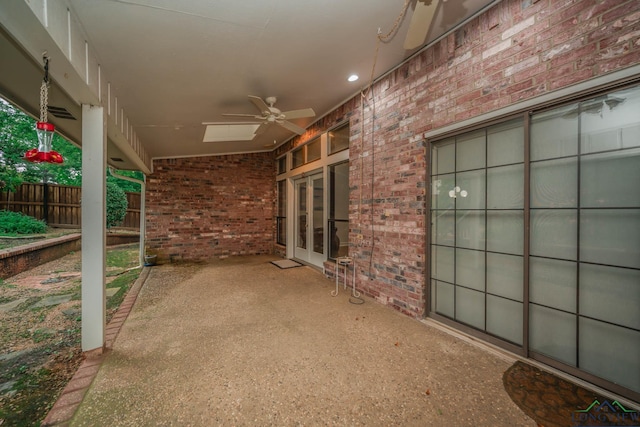315 Tealwood Dr, Longview, TX 75605 - view of patio / terrace with ceiling fan and french doors