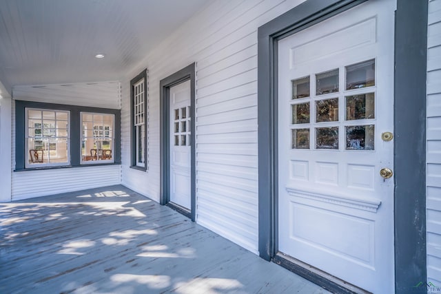 view of doorway to property