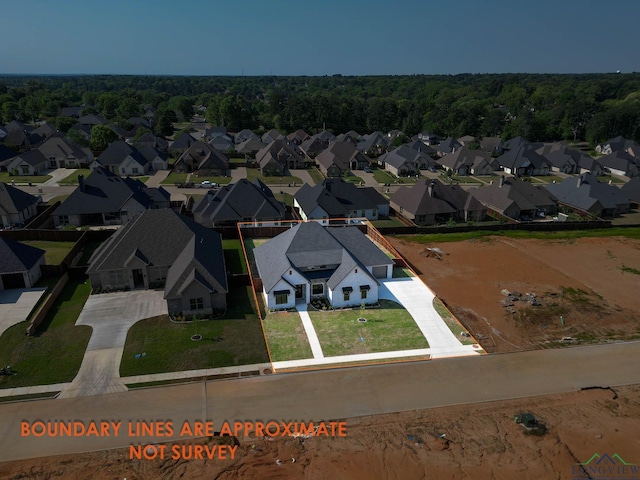 birds eye view of property featuring a residential view