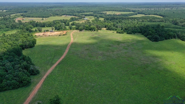 1226 County Road 1896, Linden, TX 75563 - aerial view of property and surrounding area featuring rural landscape