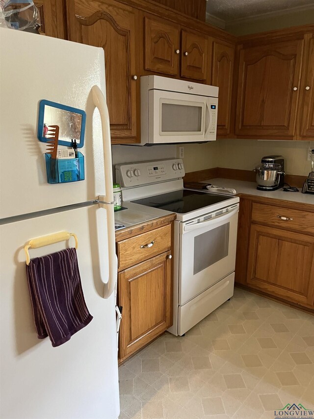 kitchen with white appliances