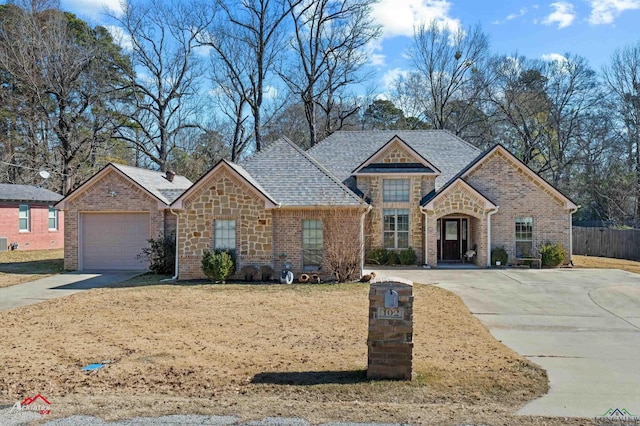 view of front facade featuring a garage