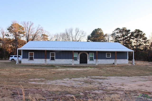 view of single story home