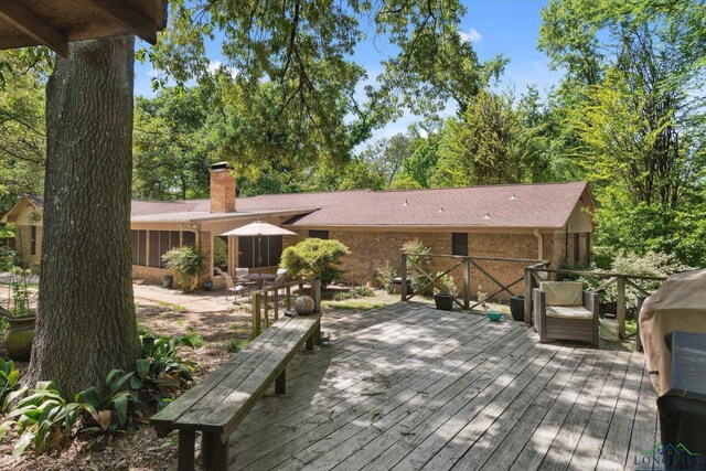 1492 Sleepy Hollow Ln, Canton, TX 75103 - view of wooden deck