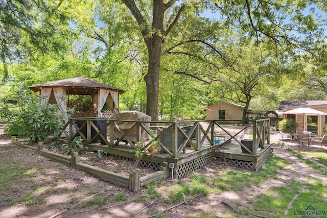 1492 Sleepy Hollow Ln, Canton, TX 75103 - view of yard with a gazebo and a deck