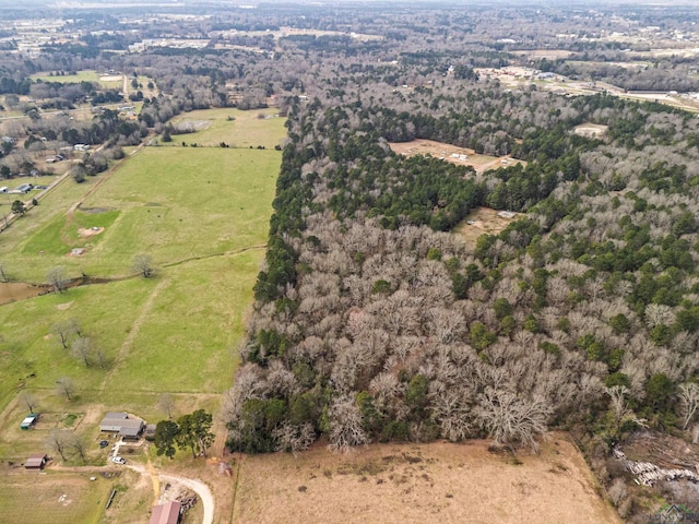 bird's eye view with a rural view