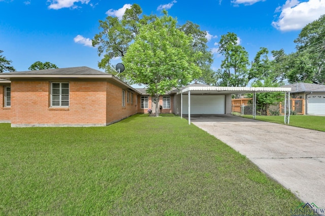 202 W Rocky Creek Rd, Houston, TX 77076 - ranch-style home with brick siding, driveway, and a carport
